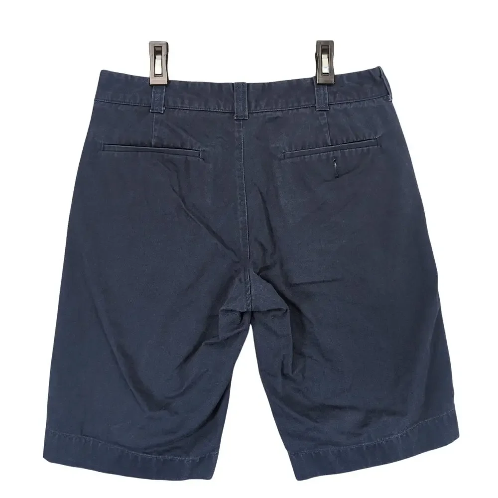 J Crew‎ Rivington Men's 29x11 Chino Shorts, Navy Blue Slim Fit Gorpcore Preppy